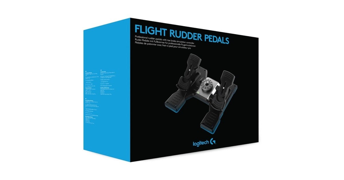 Logitech Gaming G Saitek Pro Flight Rudder Pedals Pedale