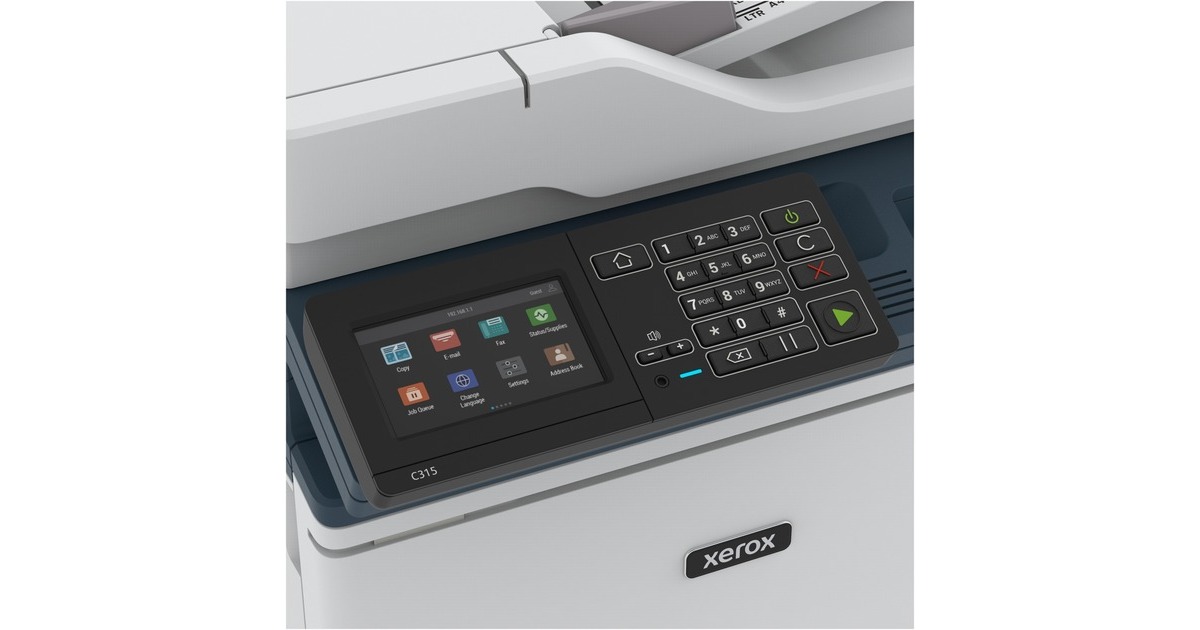 Xerox C315, Multifunktionsdrucker grau/blau, USB, LAN, WLAN, Scan ...