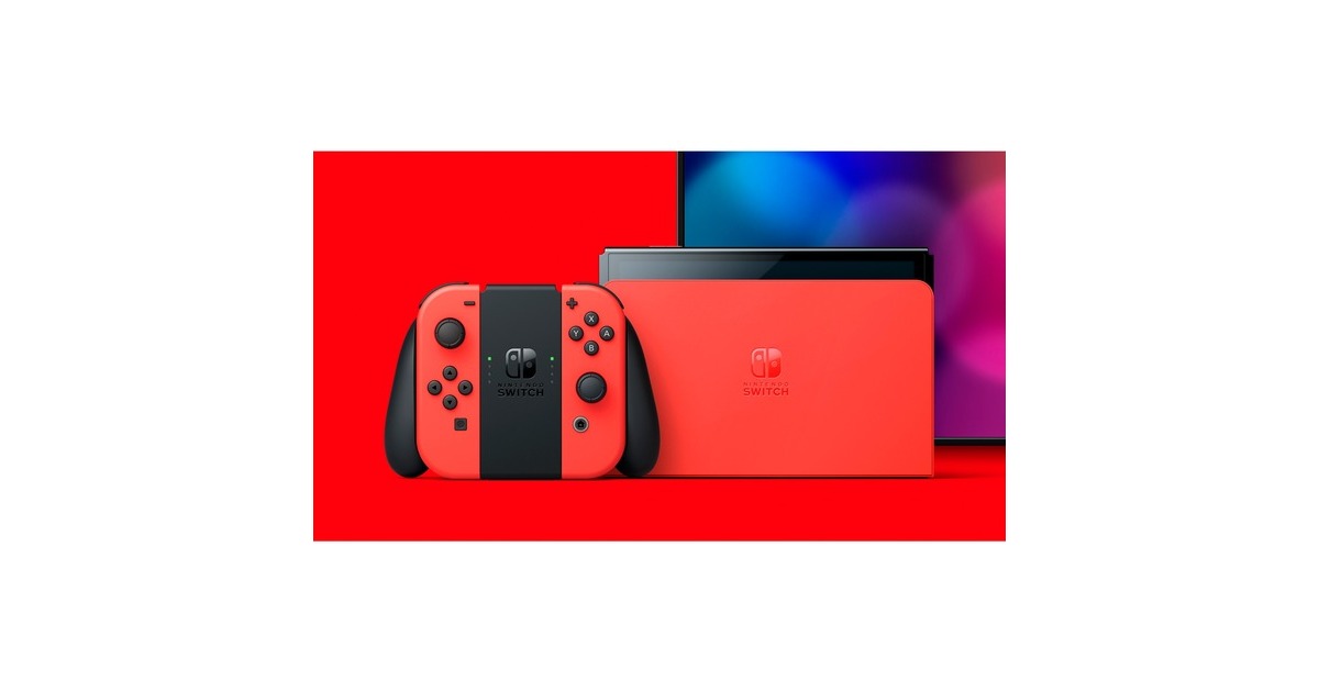 Nintendo Switch Oled Modell Mario Red Edition Spielkonsole Rot