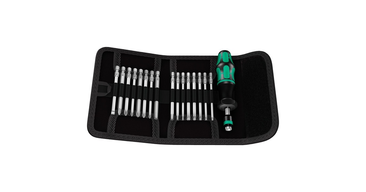 Wera Kraftform Kompakt 60 Torque 1,2-3,0Nm, 17-teilig, Bit-Satz 