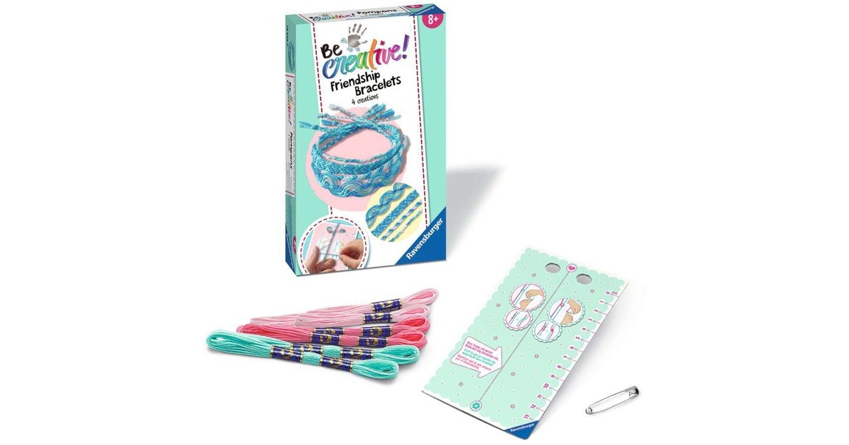 Ravensburger BeCreative Freundschaftsbändchen, Basteln 4 verschiedene