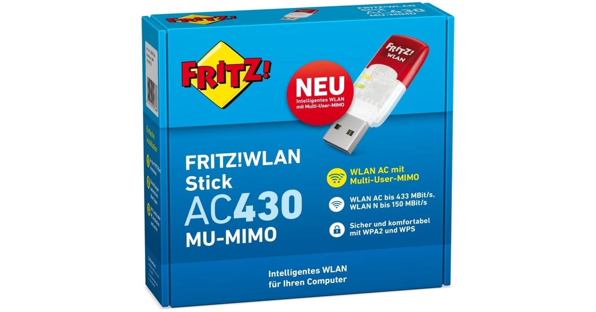 Avm Fritz Wlan Stick Ac 430 Test AVM FRITZ!WLAN Stick AC 430 MU-MIMO, WLAN-Adapter