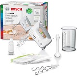 Bosch Handmixer ErgoMixx MFQ364V0 weiß/grau, 450 Watt, mit Mixfuß, Becher und Vakuum-System