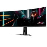 GIGABYTE AORUS CO49DQ, Gaming-Monitor 124.4 cm (49 Zoll), schwarz, DQHD, Curved, USB-C, AMD Free-Sync Premium Pro, 144Hz Panel