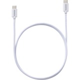 ADATA USB 2.0 Kabel, USB-C Stecker > USB-C Stecker weiß, 1 Meter, PD 3.0, QC 3.0, Laden mit bis zu 100 Watt