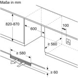 Bosch KUW21AHG0 Serie 6, Weinkühlschrank schwarz, 2 Temperaturzonen