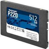 Patriot P220 512 GB, SSD schwarz, SATA III 6 Gb/s, 2,5"