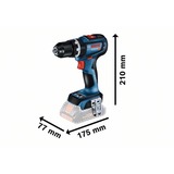 Bosch Akku-Schlagbohrschrauber GSB 18V-90 C Professional, 18Volt blau/schwarz, 2x Li-Ion Akku ProCORE18V 4,0Ah, in L-BOXX