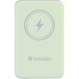 Verbatim Wireless Powerbank Charge 'n' Go 5.000mAh hellgrün, Qi, PD 3.0, Quick Charge 3.0