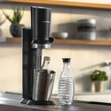 SodaStream Wassersprudler CRYSTAL 3.0 titan grau, inkl. 1 Glaskaraffe + 1 CO₂-Zylinder