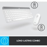 Logitech MK470 Slim Combo, Desktop-Set weiß, DE-Layout, Scherenmechanik