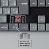 Keychron K1 Max, Gaming-Tastatur grau/orange, DE-Layout, Gateron Low Profile 2.0 Mechanical Red, Hot-Swap, Aluminiumrahmen, RGB