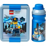 Room Copenhagen LEGO Lunch-Box Set City blau/silber, 2-teilig, mit Trinkflasche