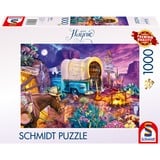 Schmidt Spiele Jeff Haynie: Romantisches Wildwest-Camping, Puzzle 1000 Teile