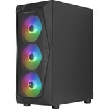 Aerocool Falcon A-BK-v2 , Tower-Gehäuse schwarz, Tempered Glass