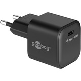 goobay USB-C Schnellladegerät Nano, PD, GaN, 45 Watt schwarz, 1x USB-C, Power Delivery 3.0