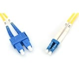 Digitus LWL Patchkabel, Duplex, LC > SC Stecker, Singlemode OS2 gelb, 2 Meter