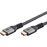 goobay Plus High-Speed-HDMI-Kabel mit Ethernet, 4K @ 60Hz grau, 0,5 Meter