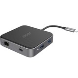 Acer 7-in-1 Mini Dock, Dockingstation schwarz/silber, HDMI, DP, USB-A, USB-C, LAN