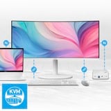 MSI Modern MD342CQPWDE, LED-Monitor 86.4 cm (34 Zoll), weiß, WQHD, VA, Curved, Adaptive-Sync, HDMI, Displayport, USB-C, 120Hz Panel