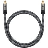 goobay Plus Toslink-Kabel schwarz/silber, 10 Meter