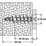 fischer Dämmstoffdübel FID II Plus 80mm weiß, 25 Stück