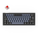 Keychron V4, Gaming-Tastatur schwarz/blaugrau, DE-Layout, Keychron K Pro Red, Hot-Swap, RGB