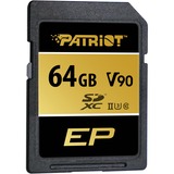 Patriot EP 64 GB SDXC, Speicherkarte schwarz, UHS-II U3, Class 10, V90