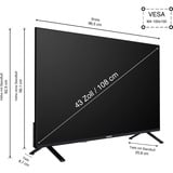 Telefunken QU43TO750S, QLED-Fernseher 108 cm (43 Zoll), schwarz, UltraHD/4K, Triple Tuner, SmartTV, TiVo Betriebssystem