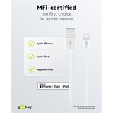 goobay Apple Lightning Ladeset 5 Watt, Ladegerät weiß, 1 Meter Kabel