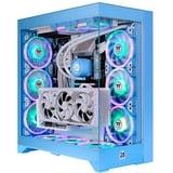 Thermaltake CTE E600 MX , Tower-Gehäuse hellblau, Tempered Glas x 2