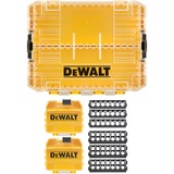 DEWALT TOUGHCASE Koffer mittel gelb, leer, mit Halterungen und Schüttboxen