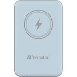 Verbatim Wireless Powerbank Charge 'n' Go 10.000mAh hellblau, Qi, PD 3.0, Quick Charge 3.0