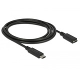 DeLOCK USB 3.2 Gen 1 Verlängerungskabel, USB-C Stecker > USB-C Buchse schwarz, 1,5 Meter, SuperSpeed