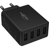 Ansmann Home Charger HC430, Ladegerät schwarz, intelligente Ladesteuerung, Multisafe-Technologie