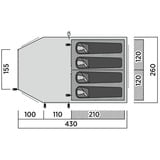 Easy Camp Tunnelzelt Hamra 4 grau, Modell 2025