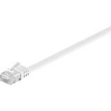 goobay Patchkabel RJ-45 Stecker > RJ-45 Stecker weiß, 7 Meter, flach, Cat.5e U/UTP