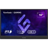 ViewSonic VX1654, Gaming-Monitor 39.6 cm (16 Zoll), schwarz, FullHD, IPS, USB-C, 144Hz Panel