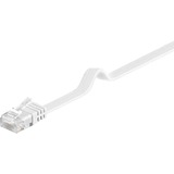 goobay Patchkabel RJ-45 Stecker > RJ-45 Stecker weiß, 10 Meter, flach, Cat.5e U/UTP