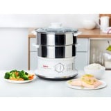 Tefal Dampfgarer Convenient Series VC1451 edelstahl/weiß, 900 Watt, 2x 3 Liter