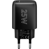 goobay USB-C PD GaN Schnellladegerät 25 Watt schwarz, Power Delivery 3.0