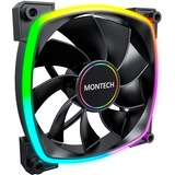 Montech RX140 PWM 140x140x25, Gehäuselüfter schwarz, 140 mm