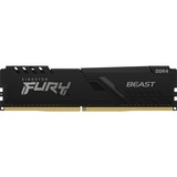 Kingston FURY DIMM 16 GB DDR4-3600  , Arbeitsspeicher schwarz, KF436C18BB/16, Beast, INTEL XMP