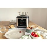 Steba Fritteuse und Fondue DF 150F edelstahl/schwarz, 1.200 Watt, Ölbehälter 2,5 Liter, Timer