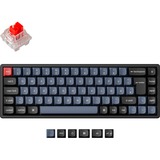 Keychron K6 Pro, Gaming-Tastatur schwarz/blaugrau, DE-Layout, Keychron K Pro Red, Hot-Swap, Aluminiumrahmen, RGB