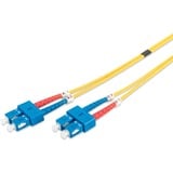 Digitus LWL Patchkabel, Duplex, SC > SC Stecker, Singlemode OS2 gelb, 1 Meter