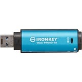 Kingston IronKey Vault Privacy 50 8 GB, USB-Stick hellblau/schwarz, USB-A 3.2 Gen 1