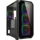 Sharkoon AK5G RGB , Tower-Gehäuse schwarz, Tempered Glass x 2