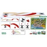 BRIO World Schienenpaket Berg und Tal, Bahn holz/rot, 16-teilig