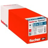 fischer Holzbauschraube PowerFast II 8,0x220 Senkkopf TX 50 Stück, Teilgewinde, verzinkt